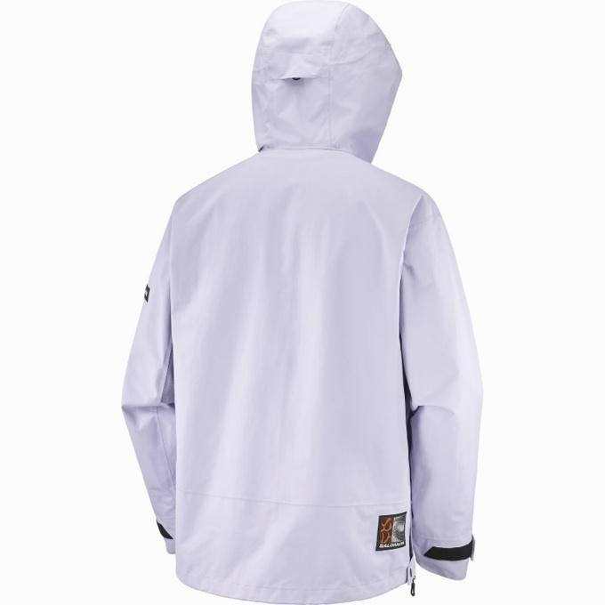 Salomon スノボウェア ダークグレー/ホワイト S オシャレウェア SALOMON（サロモン） スキーウェア ジャケット メンズ VENOM ANORAK