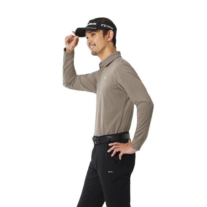 テーラーメイド(TAYLORMADE)ゴルフウェア トーナルジャカード長袖ポロ M20200-UN978(Men’s) TaylorMade（テーラーメイド） ゴルフウェア ポロシャツ 長袖 メンズ