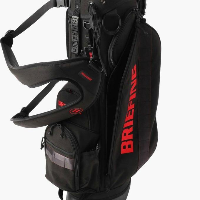 BRIEFING★CR-4 #02★ブリーフィング★美品★スタンド★BK×RED BRIEFING（ブリーフィング） スタンドキャディバッグ メンズ