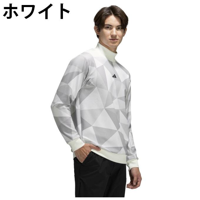 adidas（アディダス） ゴルフウェア 長袖シャツ メンズ 総柄長袖モック