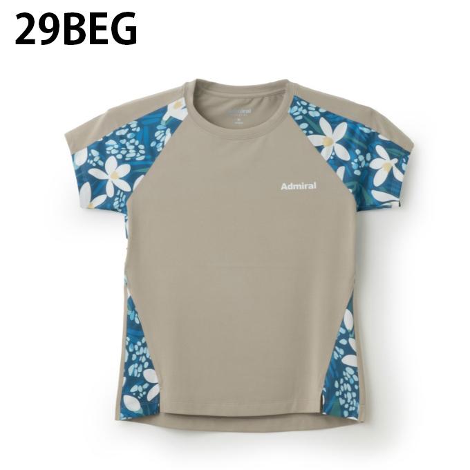 アドミラル Admiral テニスウェア Tシャツ 半袖 レディース ラグランスリーブグラフィックTEE ATLA533_2