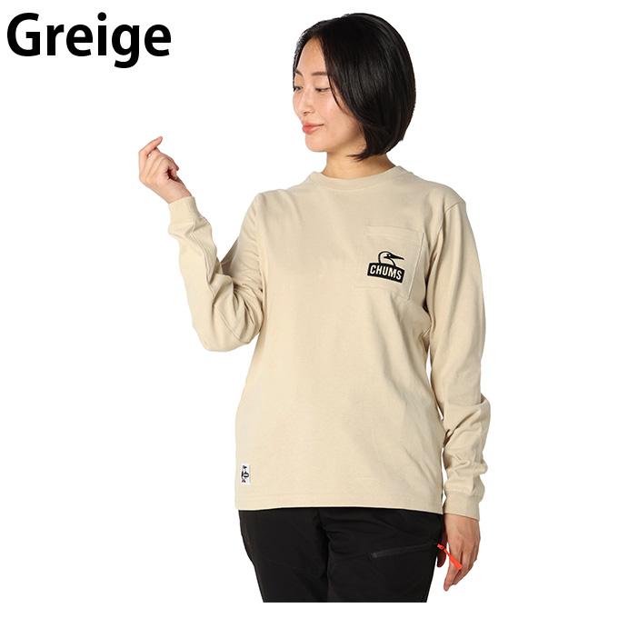 CHUMS（チャムス） Tシャツ 長袖 レディース ブービーフェイスポケット