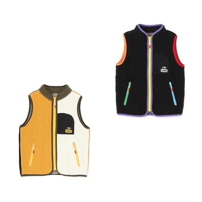 チャムス CHUMS フリース ベスト ジュニア キッズブービーステッチフリースベスト Kids Booby Stitch Fleece Vest CH24-1071 CHUMS（チャムス） フリース ベスト ジュニア キッズブービーステッチ