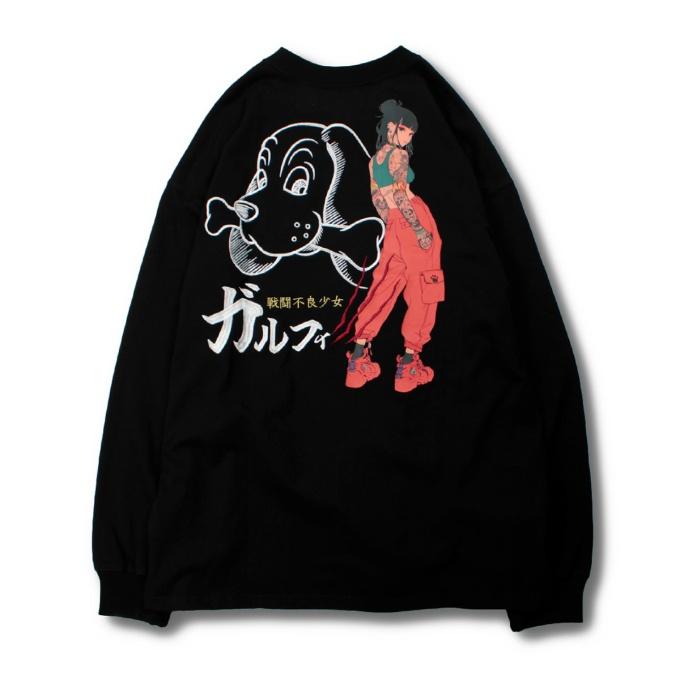 GALFY（ガルフィー） Tシャツ 長袖 メンズ レディース 謎アニメロンTee