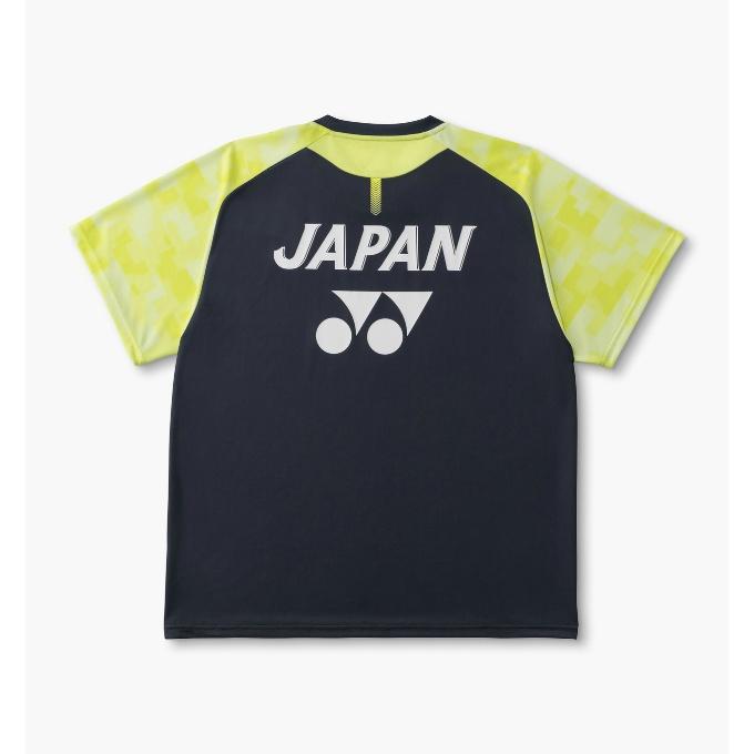 YONEX バドミントンシャツ L ネイビー/イエロー YONEX（ヨネックス） バドミントンウェア Tシャツ 半袖 メンズ