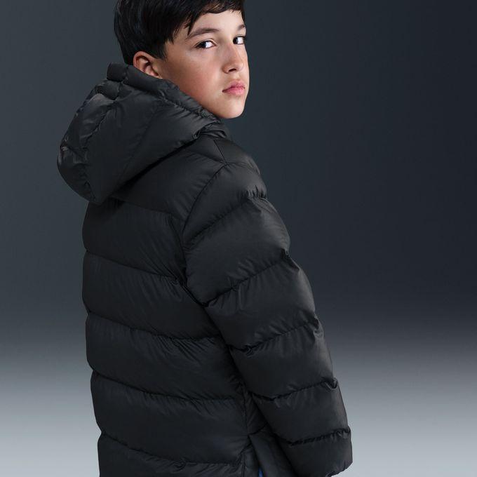 ナイキ 中綿ジャケット ジュニア NSW 中綿 MIDコート HJ2722-010 NIKE キッズ 男の子 女の子 保温 通学 小学生 黒 ブラック くろ アウターの画像