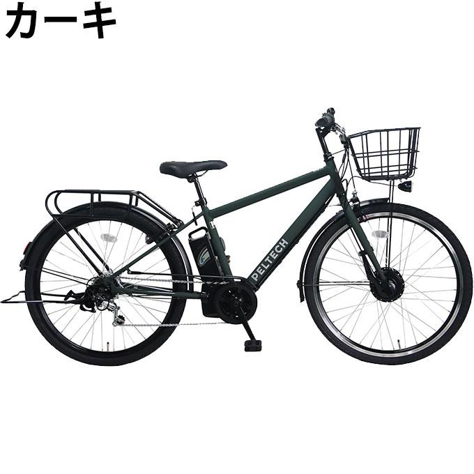 電動アシストクロス　ペルテック　電動自転車　PELTECH ⭕️送料無料 ペルテック(PELTECH) 電動自転車 電動アシストクロスeバイク 27.5