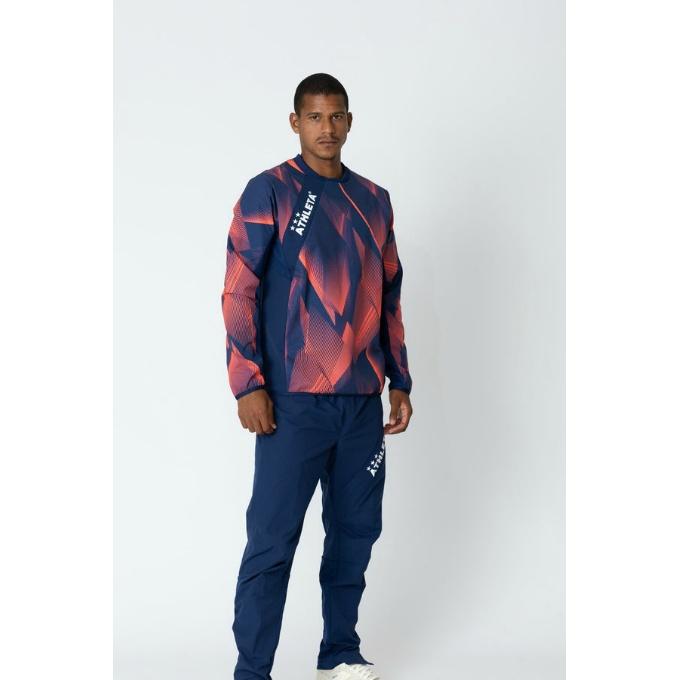 ATHLETA ピステ・ウィンドブレーカー L ネイビーネムジ様 ATHLETA（アスレタ） サッカーウェア ピステトップ メンズ ストレッチ