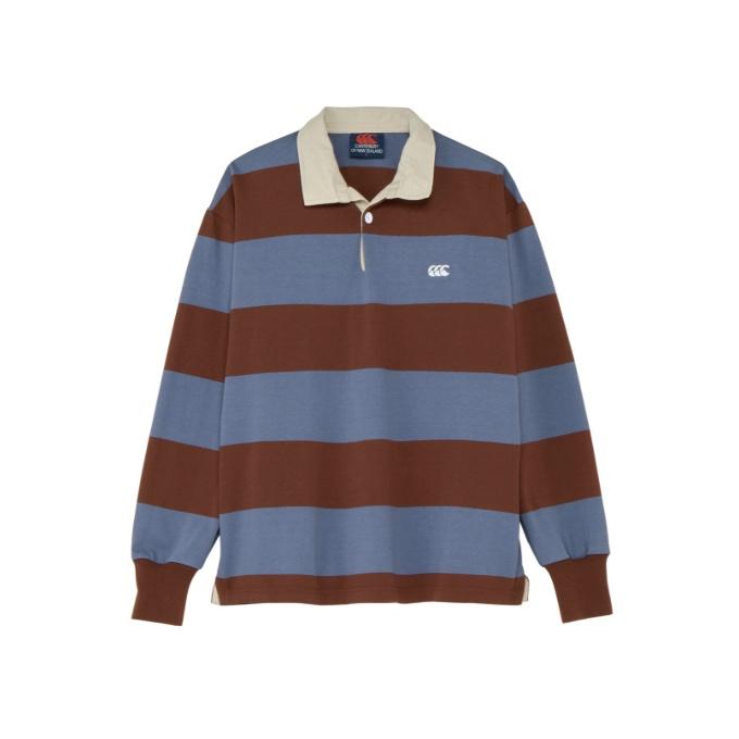 カンタベリー CANTERBURY ポロシャツ 長袖 メンズ ロングスリーブ4インチストライプ ラグビージャージー RA425155-60 カンタベリー（Canterbury） ポロシャツ 長袖 メンズ ロングスリーブ4