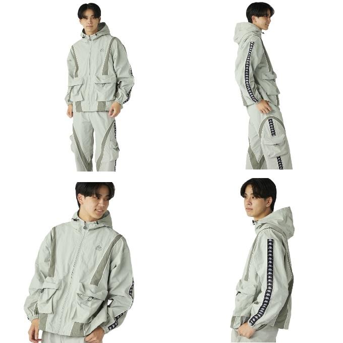 未使用級 Kappa ウィンドブレーカー上下 レインウェア ナイロンジャージ L Kappa（カッパ） ウインドブレーカー 上下セット メンズ ウィンド
