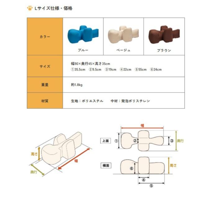 ワンエイド(OneAid) 犬用 リラクッション ペット Lサイズ OneAid 犬用 介護 介護用品 姿勢安定中型〜大型犬用 リラクッション L RK-L 【ご自宅配送限定】‥_6