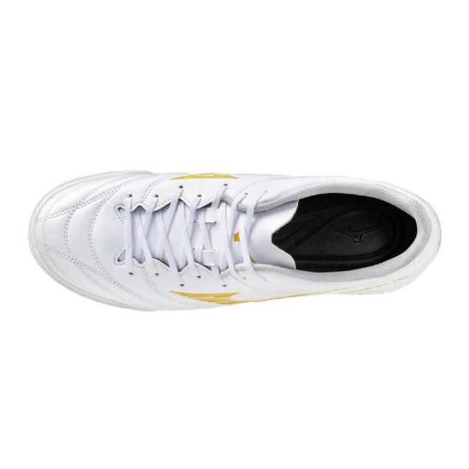 ミズノ(MIZUNO) サッカー トレーニングシューズ メンズ モナルシーダネオ3 SW AS P1GD262450 ホワイト×ゴールド 甲高 幅広の画像