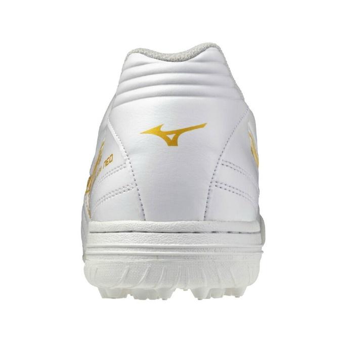 ミズノ(MIZUNO) サッカー トレーニングシューズ メンズ モナルシーダネオ3 SW AS P1GD262450 ホワイト×ゴールド 甲高 幅広の画像