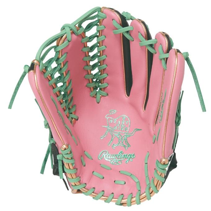 Rawlings 軟式グローブ ピンク/グリーン Rawlings（ローリングス） 野球 一般軟式グローブ オールラウンド