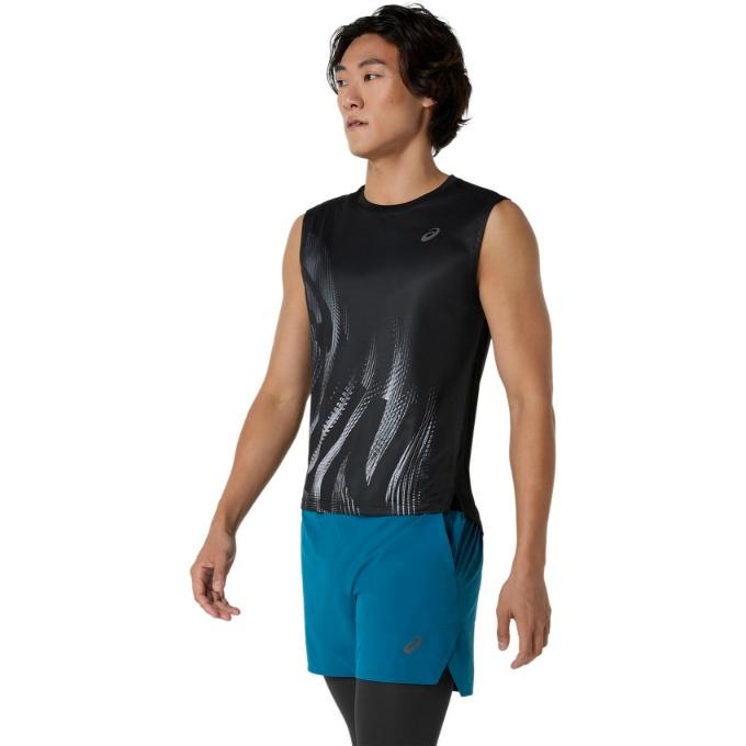 ASICS（アシックス） ランニングウェア Tシャツ ノースリーブ メンズ