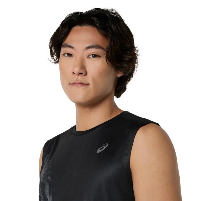 ASICS（アシックス） ランニングウェア Tシャツ ノースリーブ メンズ