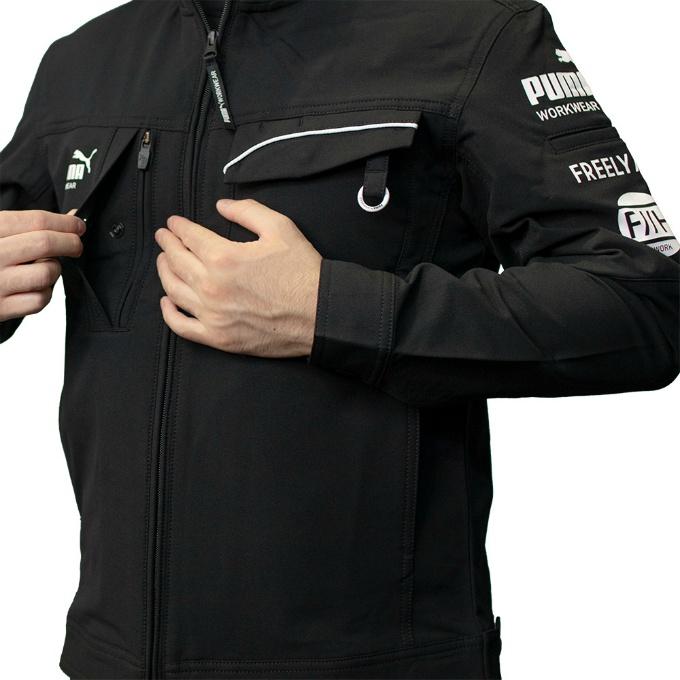ユニコーンページPUMAヒロミコラボ作業着ブラック上下セットLサイズ　限定 PUMA×ヒロミ コラボ ジャケット メンズ ヒロミ 作業着ワークジャケット