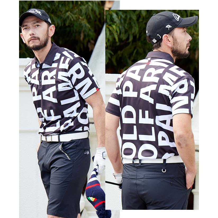 ARNOLD PALMER ゴルフシャツ 2XO 黒＆白 Arnold Palmer（アーノルドパーマー） ゴルフウェア ポロシャツ 半袖