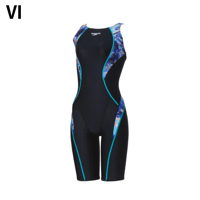スピード Speedo FINA承認 競泳水着 スパッツ レディース フレックスシグマニューミニオープンバックニースキン SCW12609Fの画像