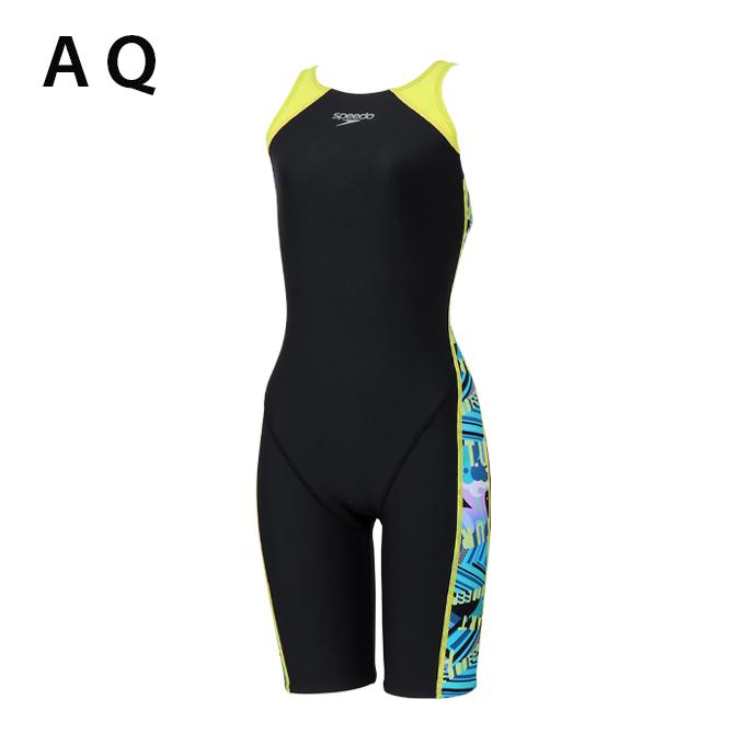 スピード Speedo トレーニング水着 レディース Wording StripesTurnS Puzzle M/O Kneeskin STW12607_1