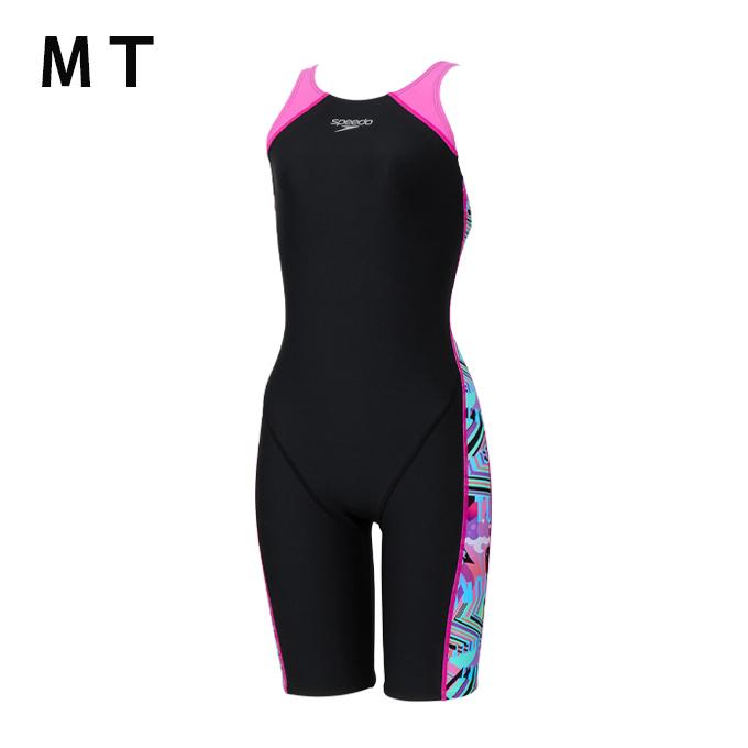 スピード Speedo トレーニング水着 レディース Wording StripesTurnS Puzzle M/O Kneeskin STW12607_2