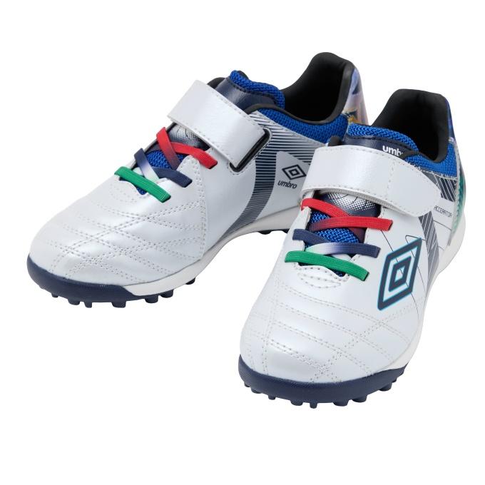 未使用品 UMBRO アクセレイターSJ Ⅱ サッカーシューズ ホワイト/ブルー umbro（アンブロ） サッカー トレーニングシューズ ジュニア アクセ