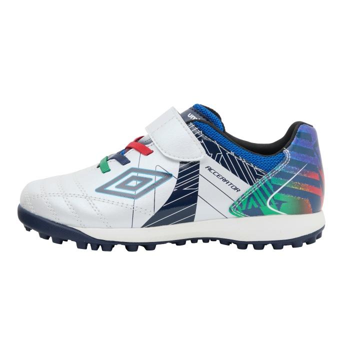 未使用品 UMBRO アクセレイターSJ Ⅱ サッカーシューズ ホワイト/ブルー umbro（アンブロ） サッカー トレーニングシューズ ジュニア アクセ