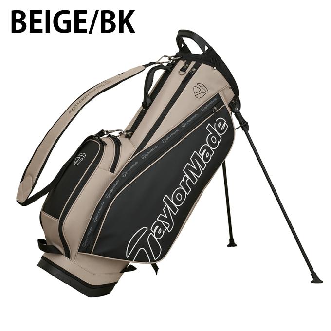 ※美品TaylorMadeスタンド式キャディバッグ ベージュ/黒フード無 int TaylorMade（テーラーメイド） スタンドキャディバッグ メンズ