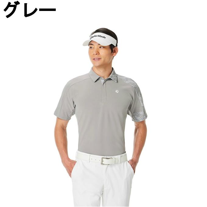 【未使用】TaylorMadeテーラーメイドポロシャツJLY-36/XOグレー系 TaylorMade（テーラーメイド） ゴルフウェア ポロシャツ 半袖 メンズ