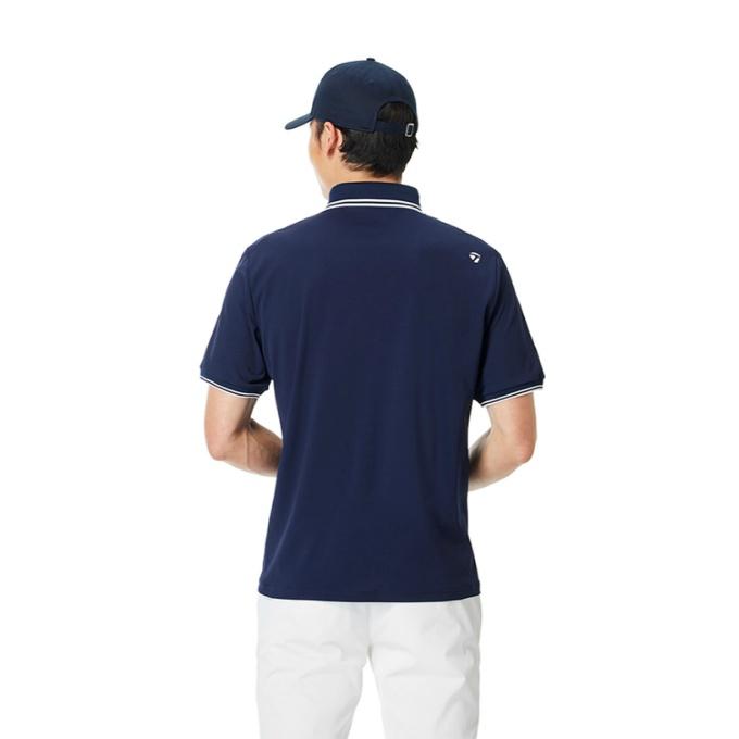 【TaylorMade】 ゴルフシャツ ネイビー ロゴプリント ※新品未使用 TAYLOR MADE テーラーメイド 半袖ポロシャツ ネイビー系 サイズ：M