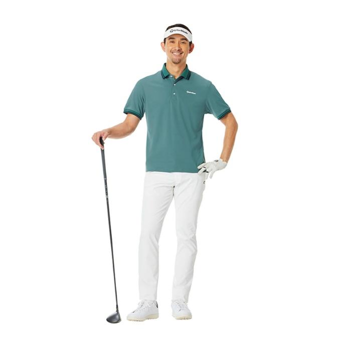 タグ付き【TaylorMade】半袖ポロシャツ 吸汗速乾 ゴルフウェア グレー TaylorMade（テーラーメイド） ゴルフウェア ポロシャツ 半袖 メンズ