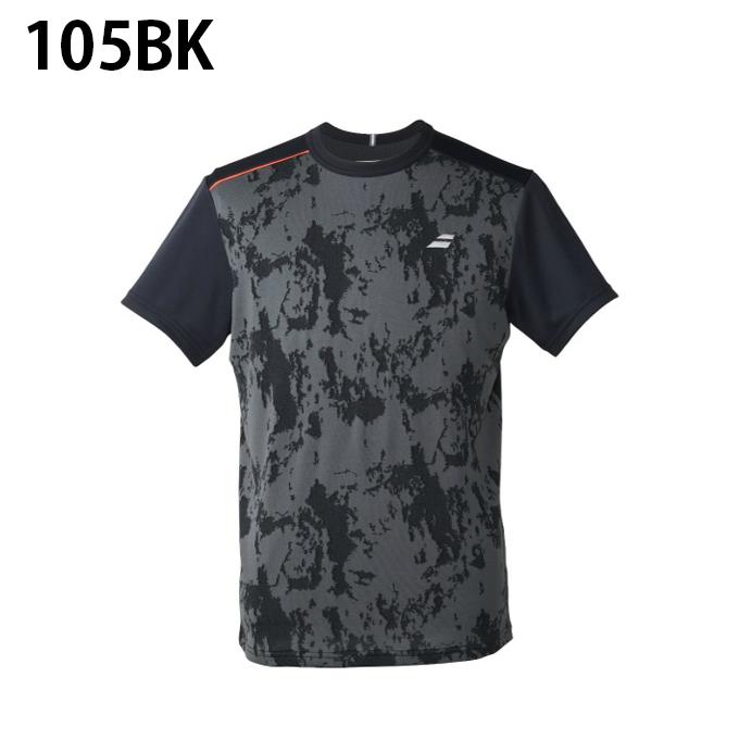 Babolat バボラ テニスウェア 半袖Tシャツ BUG1304黒メンズM新品 Babolat（バボラ） テニスウェア バドミントンウェア Tシャツ 半袖