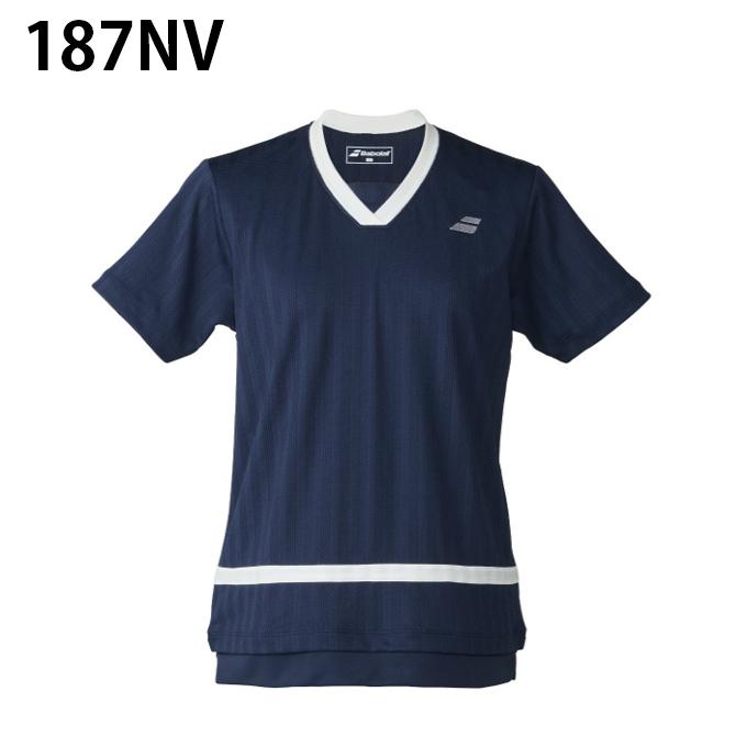 新品　Babolat Tシャツ バボラ　レディース　ウェア　ブルー Babolat（バボラ） テニスウェア バドミントンウェア Tシャツ 半袖