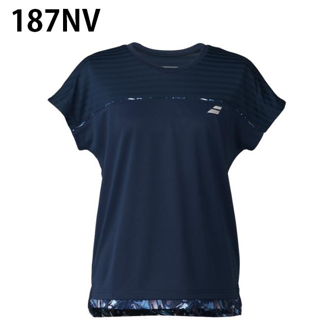 新品　Babolat Tシャツ バボラ　レディース　ウェア　ブルー Babolat（バボラ） テニスウェア バドミントンウェア Tシャツ 半袖