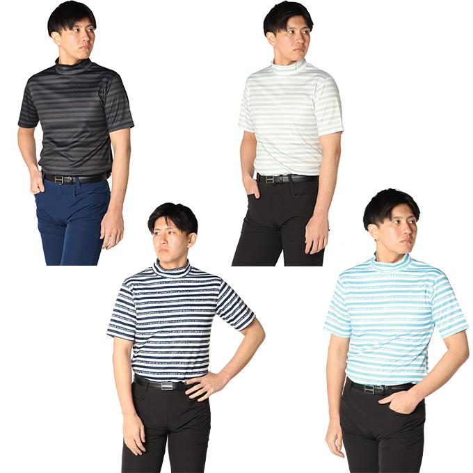 極美品 the 5525 GOLF モックネック 半袖 シャツ ブラック L 極美品