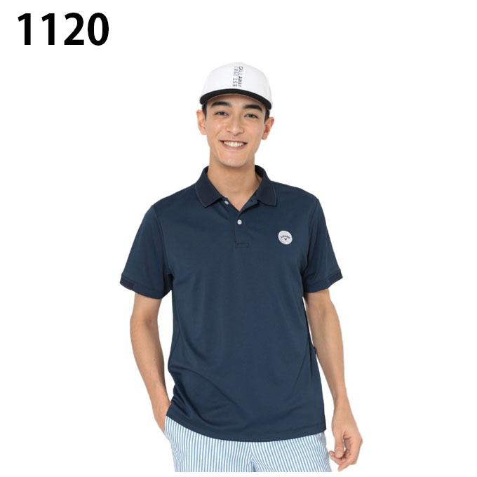 2026年春夏　Golfickers ゴルフ　半袖ポロシャツ　L ネイビー Callaway（キャロウェイ） ゴルフウェア ポロシャツ 半袖 メンズ 半袖