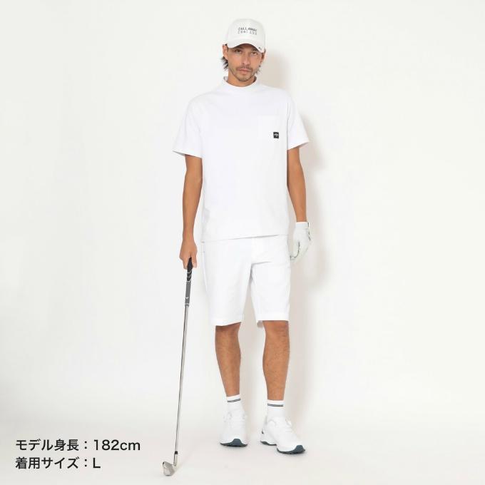 キャロウェイ 半袖 モックネック ウェア ホワイト Lサイズ Callaway（キャロウェイ） ゴルフウェア 半袖シャツ メンズ 半袖モック