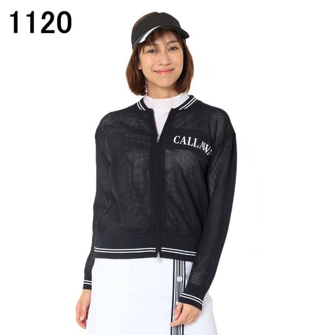 【未使用級】キャロウェイ Callaway ニット ダブルジップ ブルゾン S Callaway（キャロウェイ） ゴルフウェア ブルゾン レディース メッシュ
