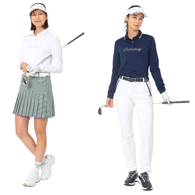 Callaway レディースゴルフウェア ポロシャツ＆スカート＆ソックスセット Callaway（キャロウェイ） ゴルフウェア ポロシャツ 長袖 レディース