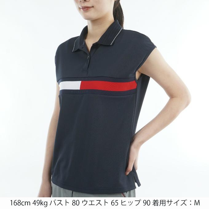 トミーヒルフィガーゴルフ(TOMMY HILFIGER GOLF) ゴルフウェア ポロシャツ 半袖 レディース フラッグライン フレンチポロシャツ THLA611 【2026年春夏モデル】の画像