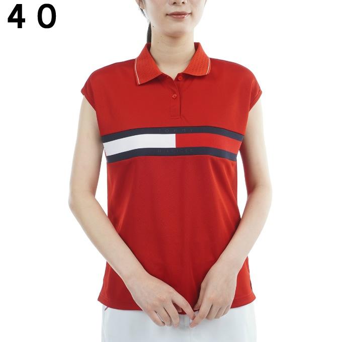 トミーヒルフィガーゴルフ(TOMMY HILFIGER GOLF) ゴルフウェア ポロシャツ 半袖 レディース フラッグライン フレンチポロシャツ THLA611 【2026年春夏モデル】の画像