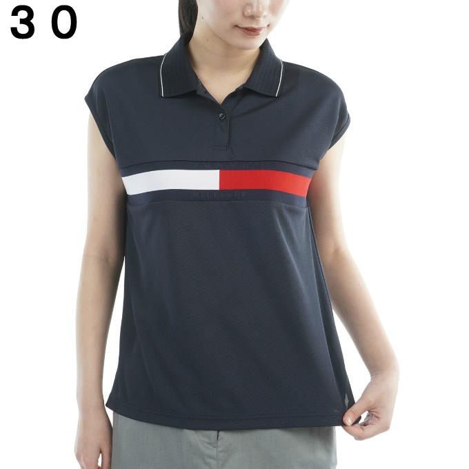 トミーヒルフィガーゴルフ(TOMMY HILFIGER GOLF) ゴルフウェア ポロシャツ 半袖 レディース フラッグライン フレンチポロシャツ THLA611 【2026年春夏モデル】の画像