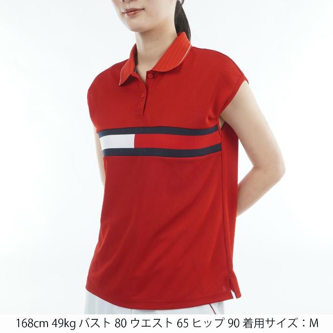 トミーヒルフィガーゴルフ(TOMMY HILFIGER GOLF) ゴルフウェア ポロシャツ 半袖 レディース フラッグライン フレンチポロシャツ THLA611 【2026年春夏モデル】の画像