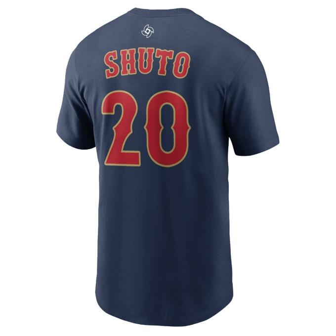 周東佑京　wbc2026 侍ジャパン　ネームアンドナンバー背番号Ｔシャツ　ＸＬ NIKE（ナイキ） 野球ウェア 半袖Tシャツ WBC 2026 Japan ネーム