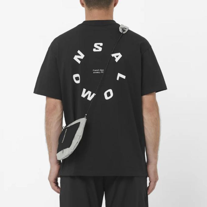 SALOMON（サロモン） Tシャツ 半袖 メンズ ROUND LOGO GRAPHIC