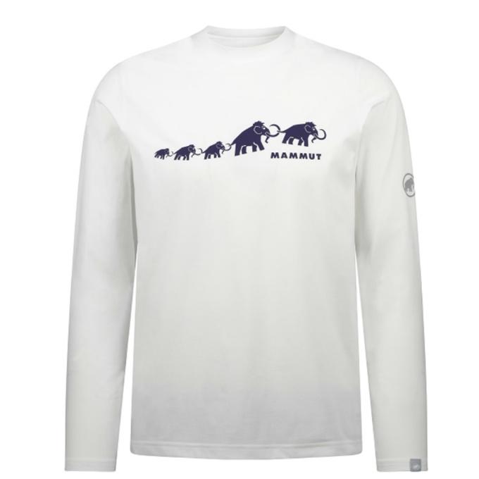 新品 MAMMUT マムート ビッグ ロゴ 長袖Tシャツ Mサイズ　ホワイト③ MAMMUT（マムート） Tシャツ 長袖 メンズ QD ロゴ プリント ロング