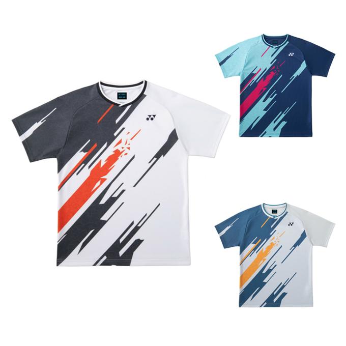 日本代表 YONEX バドミントンシャツ Lサイズ ブルー ゲームシャツ YONEX（ヨネックス） テニスウェア バドミントンウェア ゲームシャツ