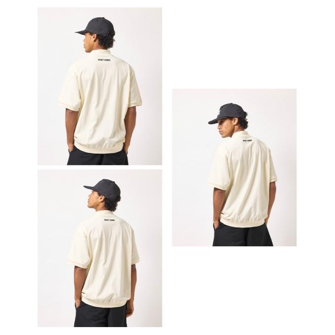 BOGEY LOUNGE ゴルフウェア 半袖シャツ メンズ 半袖モックネック