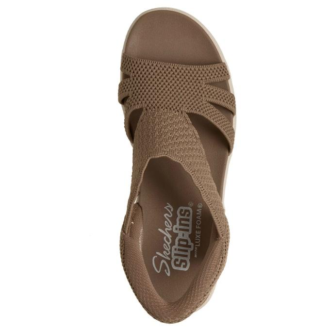 スケッチャーズ SKECHERS ストラップサンダル レディース SLP スリップイン パラレル LITE 120012-MOCの画像