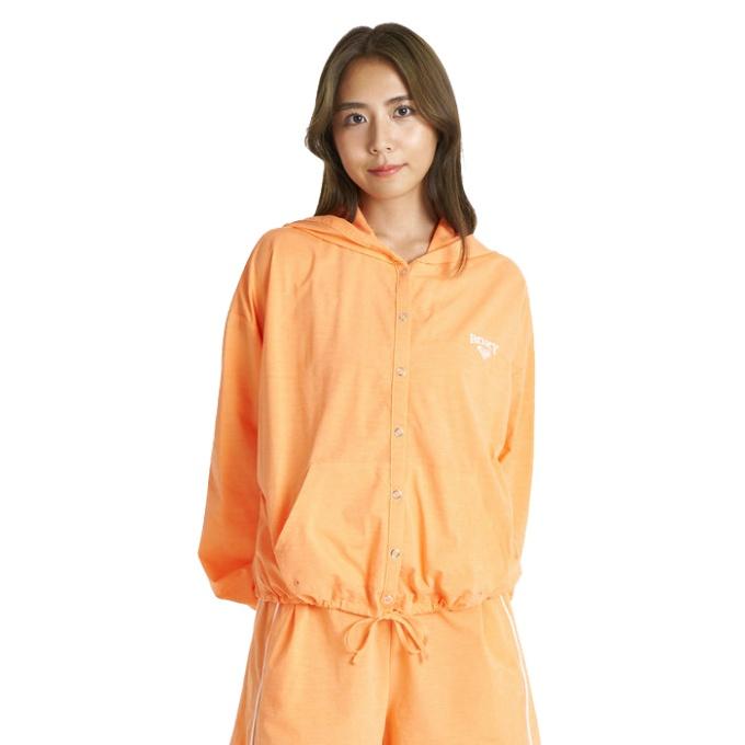 早い者勝ち！DC ディーシー　スノボウェア　レディース　オレンジ　セパレート ROXY（ロキシー） ラッシュガード 長袖 レディース SALTY SQUAD HOODIE